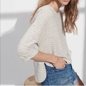 madewell | audio belridge striped hemp & cotton top